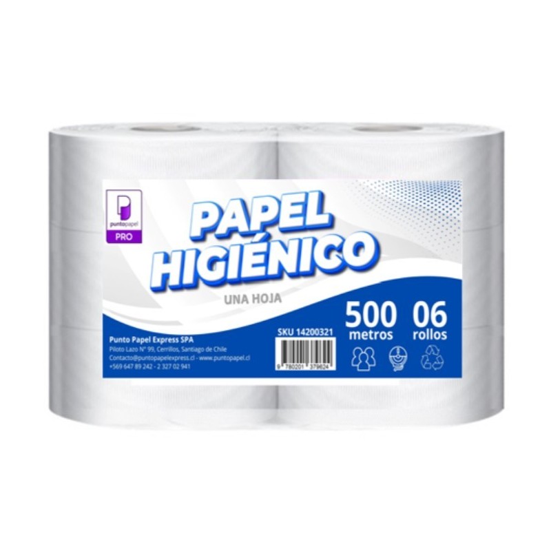 Papel Higiénico 500x6 Hoja Simple