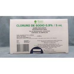 Suero Fisiológico 0,9% 5ml x 50 unid